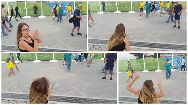 Reportera golpeada