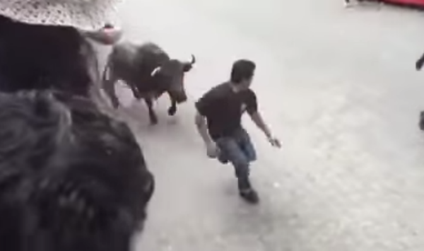 embestido por un toro