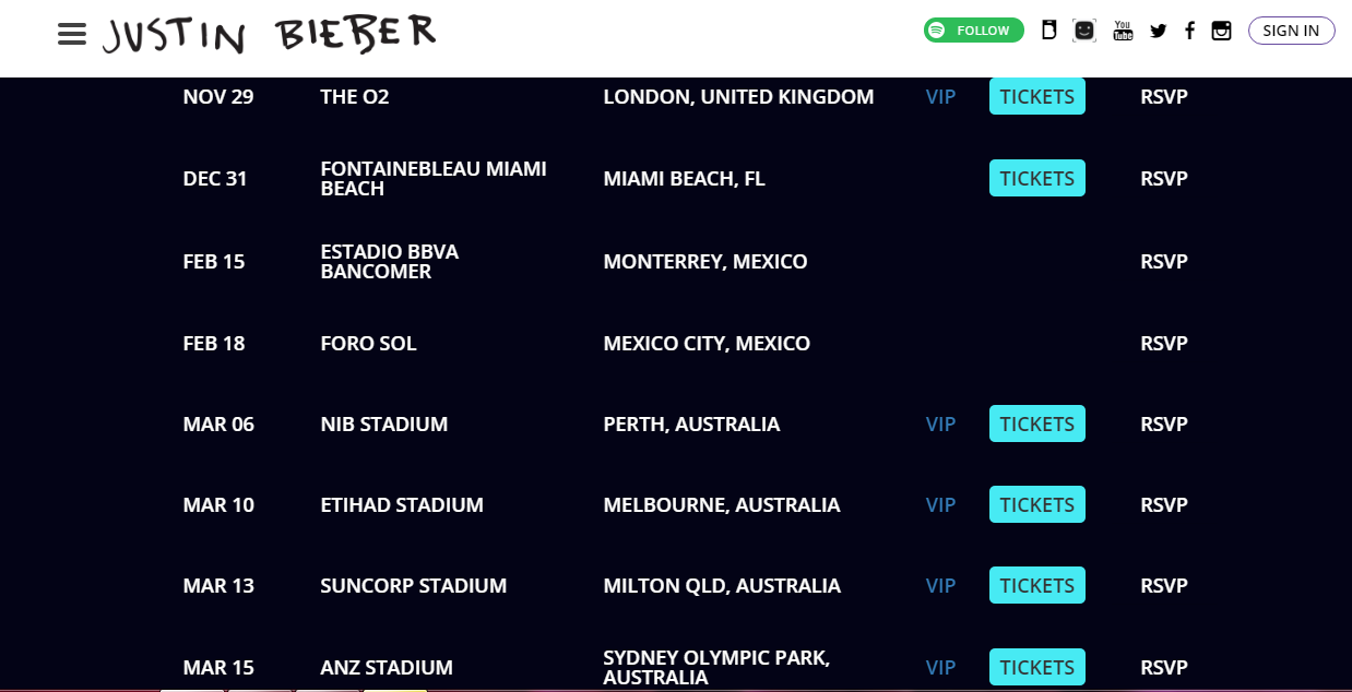 Justin Bieber en México