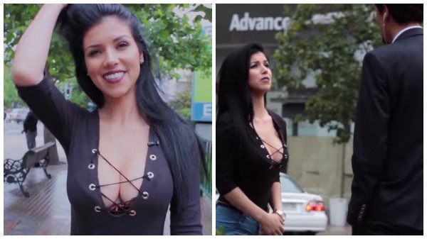 mujer pidiendo dinero