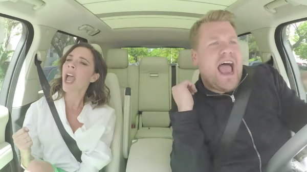 James Corden y Victoria Beckham