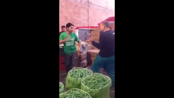 Pelea en la Central de Abastos