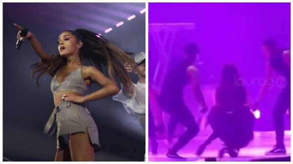 Ariana Grande caída