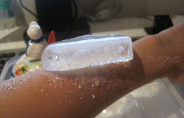 reto con hielo y sal