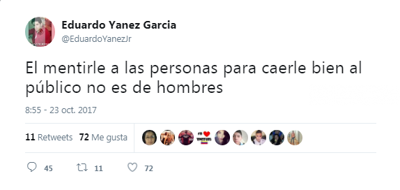 Eduardo Ya&ntilde;ez Jr. Tuit