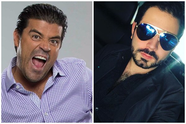 beso del 'Burro' Van Rankin y José Eduardo Derbez