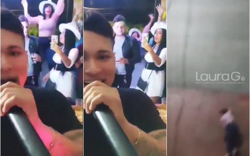 Mujer cae de espaldas