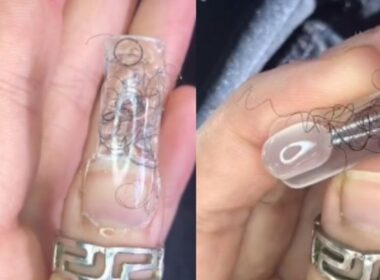 Uñas con vello púbico